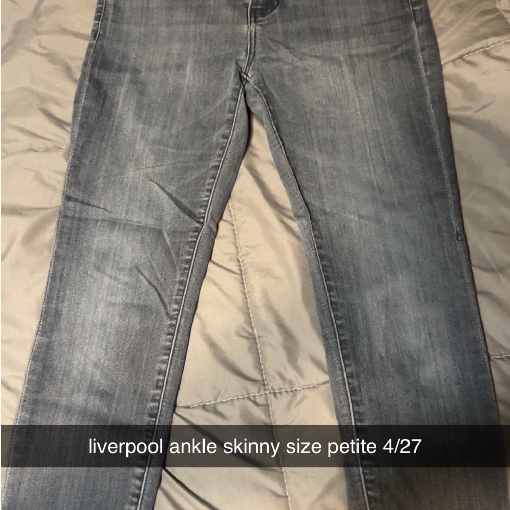 Liverpool Gray Ankle Skinny Jeans
